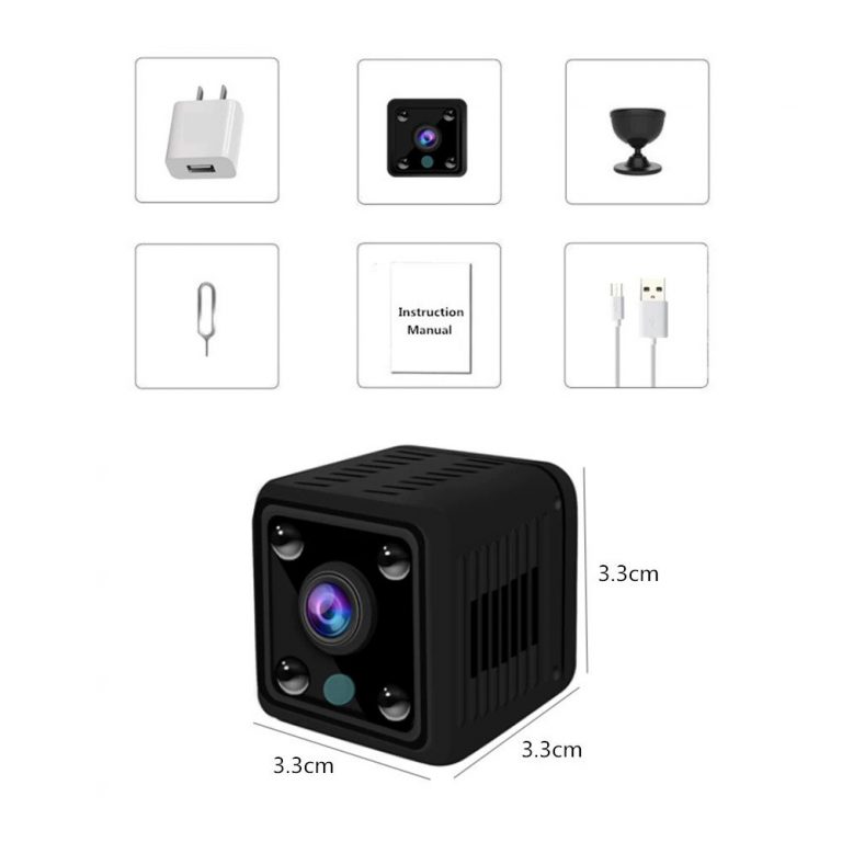 AOBOCAM Camera Espion,WiFi 1080P Bluetooth Mini Caméra de Surveillance Interieur/Extérieur sans Fil avec Enregistrement WiFi A Distance Discrete Mini Détection Mouvement Vision Nocturne(2.4Ghz) (A12